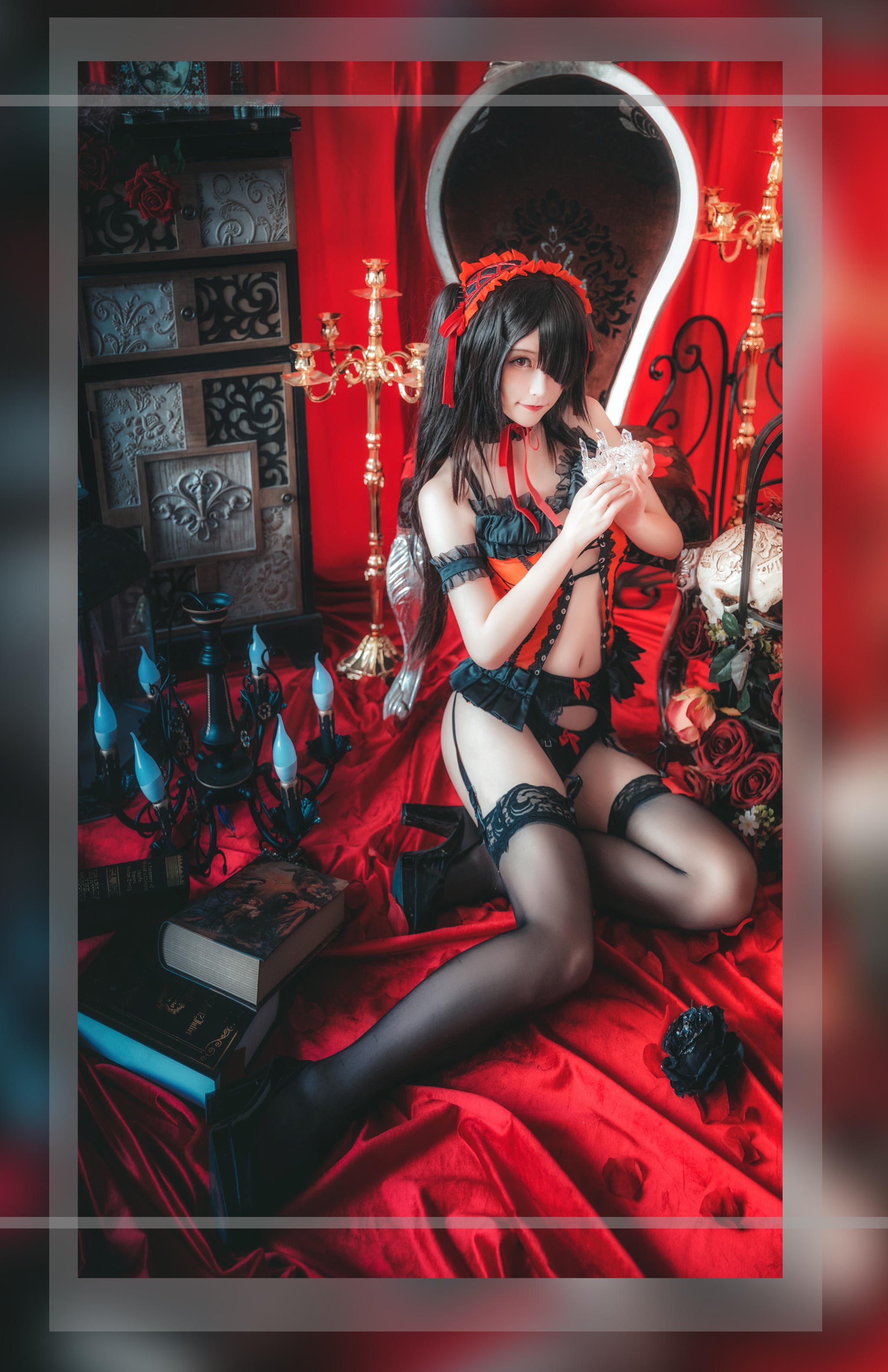 图片[1]-yui金鱼 – NO.014 时崎狂三 手办内衣 [16P]-XikXak